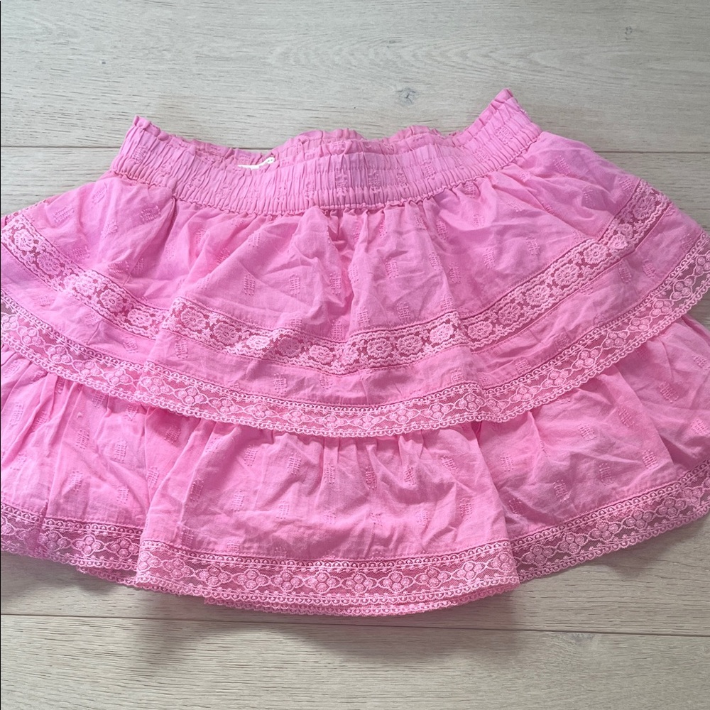 Altar'd State Rosy Lace Mini Skirt